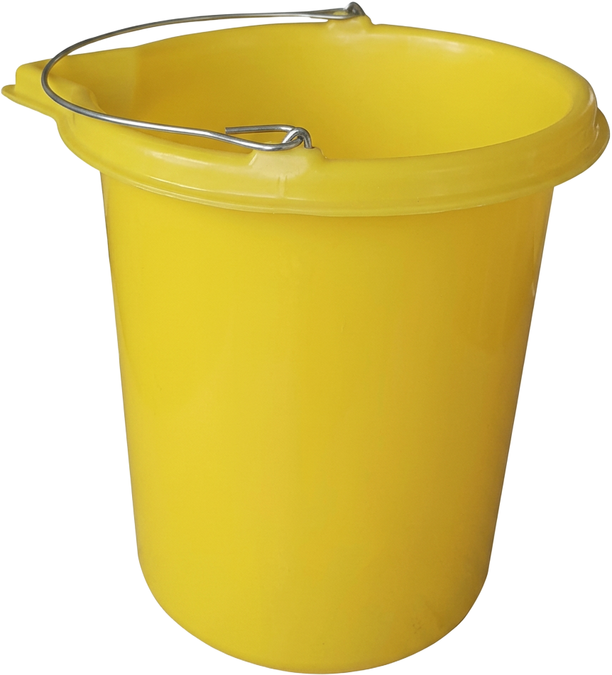 Balde plástico amarelo de 30 litros