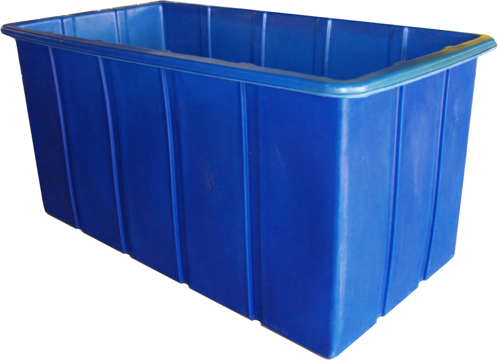Caçamba plástica azul de 2.000 litros