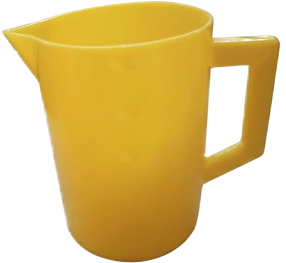 Caneco plástico amarelo graduado de 5 litros